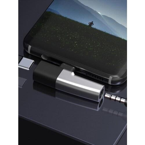 USB C To 3.5 Adapter Type C Metal Adapter Headphones Convertor For Mobile Phone Computer