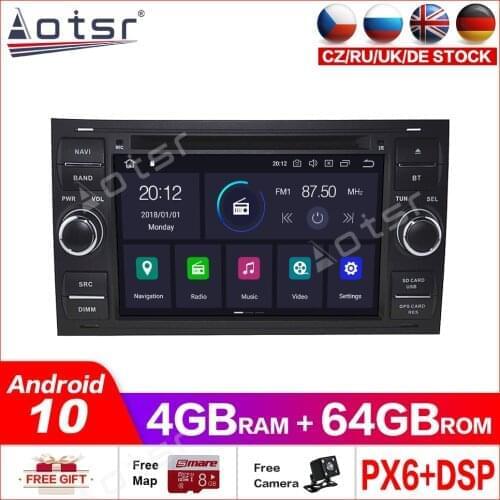 Android10.0 4G+64GB car DVD player GPS multimedia Radio For Ford Mendeo 2004-2010 GPS Navigation Audio Video player DSP headunit