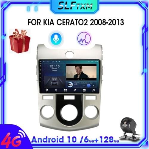 SLFTXM RDS Multimidia Video Android10.0 Car Radio Player 2Din 9" For Kia Cerato 2 2008-2013 Navigation GPS DVD Stereo Head unit