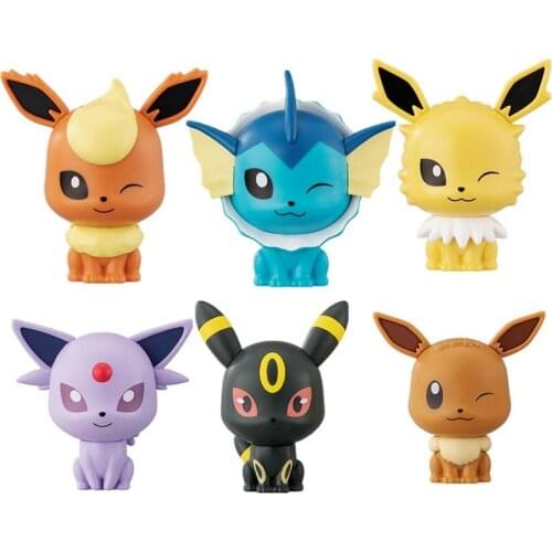 Bandai Original Pokemon Bullet 8 Cartoon Figures Kids Toys Model PVC Collections Action Figure Assembly Model Gifts For Children