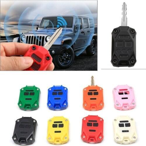 ABS Car Key Fob Shell Case Cover Housing For Jeep Wrangler JK Accessories 2007 2008 2009 2010 2011 2012 2013 2014 2015 2016 2017