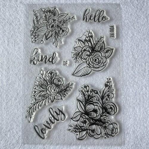Flower booming Clear Stamp Transparent Silicone Stamp Seal Sheet For Scrapbooking Photo Album Decoration