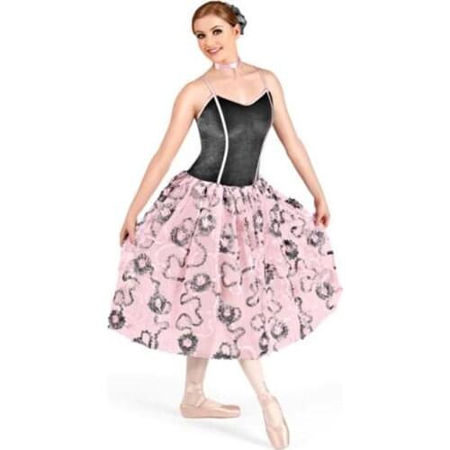 Lady Ballet Dress Girls Dancing Suit Ballet Leotard Dress Flower Bailarina Embroidered Costumes Ballet Leotards for Women D-0429