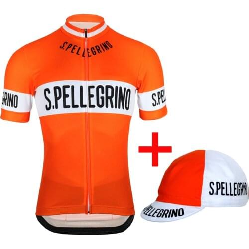 Classic Retro Mens Orange Breathable Cycling Jersey MTB Pro Bicycle Team Sports Bike Clothing Quick Dry Maillot Ciclismo
