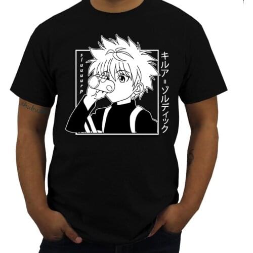Mens t shirt Kawaii Hunter X Hunter Tshirt Men Short Sleeve Killua Zoldyck T-shirt Summer top gift Male Short Sleeve T-SHIRT