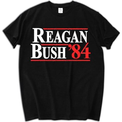 Reagan Bush campaign election 80s president republican blue collar freedom america retro vintage Mens T-shirt free shipping