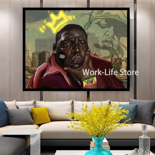 Wall Canvas Art Notorious Big Poster Art Decor Print on Canvas Wall Art Portrait Picture for Living Room Home Decoration
