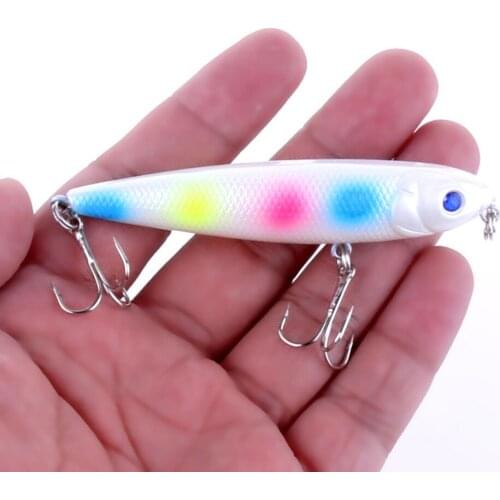 New 1pcs Topwater Pencil Lure Artificial Fishing Lure 8cm 8.6g Hard Plastic Minnow Lure Elongated Bait Pesca Fishing Tackles