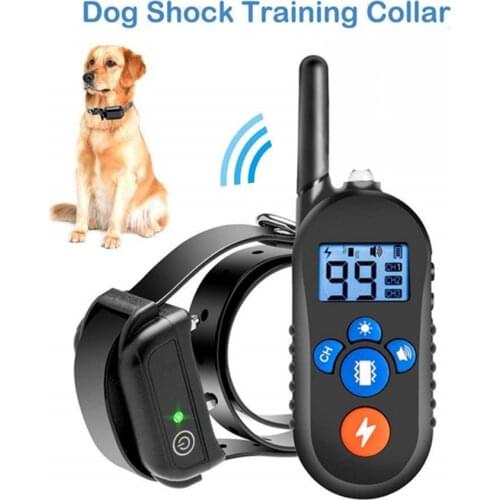 Dog Training Collar Rechargeable Waterproof Stop Barking LCD Display 800 yard Remote control Shock Receiver 40% Off