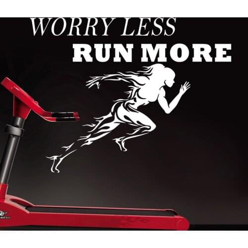 Run Fitness Club Decal Body-building Posters Vinyl Wall Decals Decor Mural Gym Sticker Fitness Crossfit Decal Gym Sticker