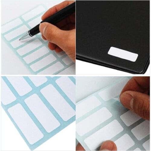 12 Sheet Self Adhesive Sticky White Label Blank Stickers Note Tags Crafts HCCY