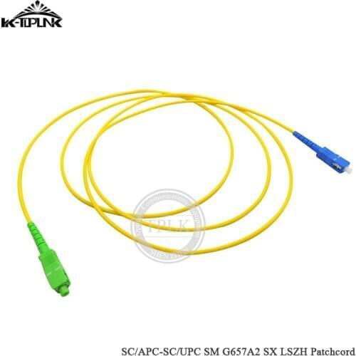Factory price 100pcs SC APC-SC UPC LSZH G657A2 2M Optical Fiber patch cord 3.0mm SX Single mode Fiber patch cord/Jumper