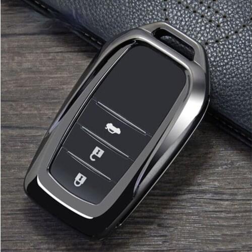 1PC For Toyota Camry RAV4 Highlander Land Cruiser Prado 2016 2017 2018 2019 2020 Zinc Alloy Car Key Case Shell Protection Cover