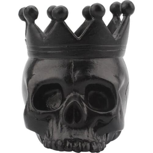 1pc Crown Skull Design Candlestick Resin Candle Holder Home Bar Desktop Decor
