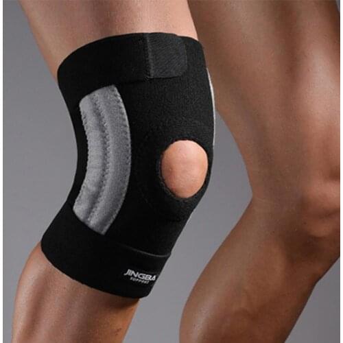 Black 1Pc Useful Elastic Side Spring Knee Stabilizers Soft Knee Stabilizer Stretch for Running