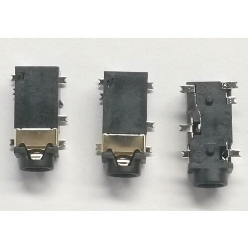 10pcs/Lot PJ-342 PJ-342B 3.5MM Audio Socket/Jack Female Connector Gold plated Dual track 6P 6Pin