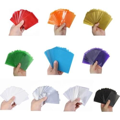 100pcs Colorful Back Card Sleeves Magic Board Game Tarot Oracle Card Three Kingdoms Poker Cards Protector