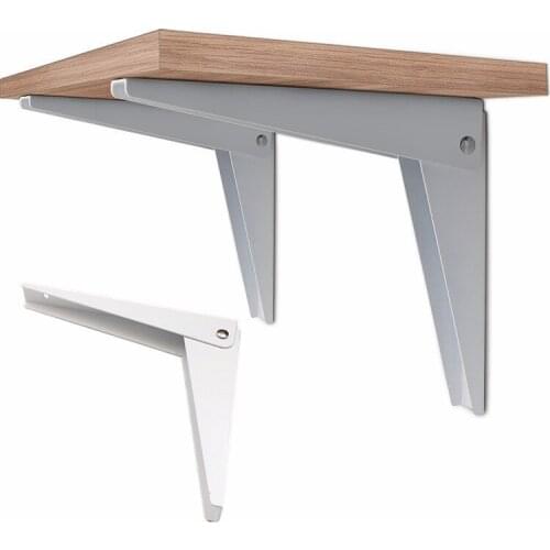 2PCS Folding Angle Brackets 8-14 Inch Heavy Support Adjustable Wall Mounted Bench Table Shelf Iron Brackets Furniture Hardware