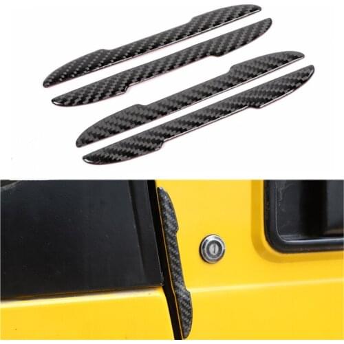 4Pcs Carbon Fiber Car Door Edge Guard Scratch Protector Strip Anti-collision Trim Anti-rub Car Door Protector Molding Protection