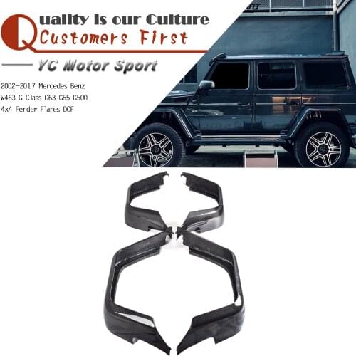 Car Accessories Dry Carbon Fiber Fender Flares Fit For 2002-2017 MB G Class W463 G65 G500 4x4 Front & Rear Fender Flares