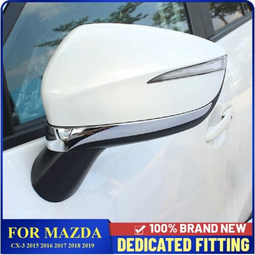 Car Styling Side Door Rearview Mirror Strips Cover Trims Sticker For Mazda CX-3 CX3 2015 2016 2017 2018 2019