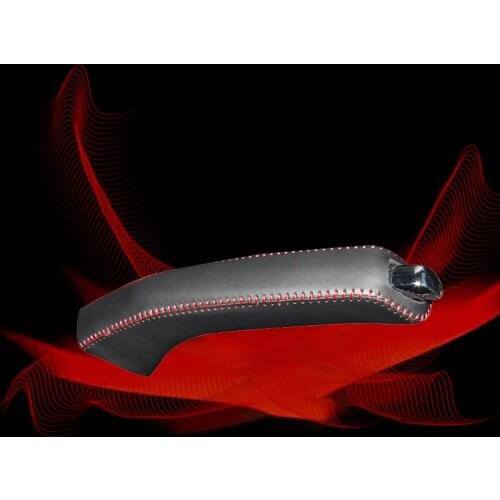 Car Hand Brake Covers Top Layer Leather Case for Buick EXCELLE 2015 Handbrake Grips Cover Auto Genuine Leather Handbrake