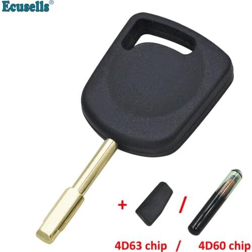Transponder Ignition blank key housing case fob For Ford Mondeo Transit Connect with 4D63 or 4D60 chip or no chip FO21