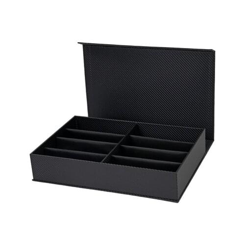 8 Grids Black Case Sunglasses Box colored eye contact len Eyeglasses Case Spectacles Packaging Boxes funda gafas lente de cont