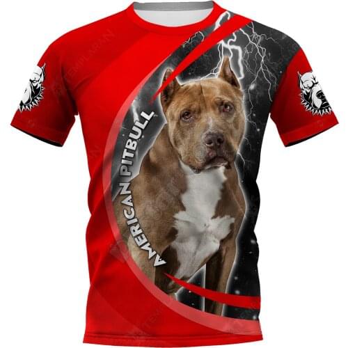 American Pitbull 3D Printed t shirts women for men Summer Casual Tees Short Sleeve T-shirts Short Sleeve Drop Shipping