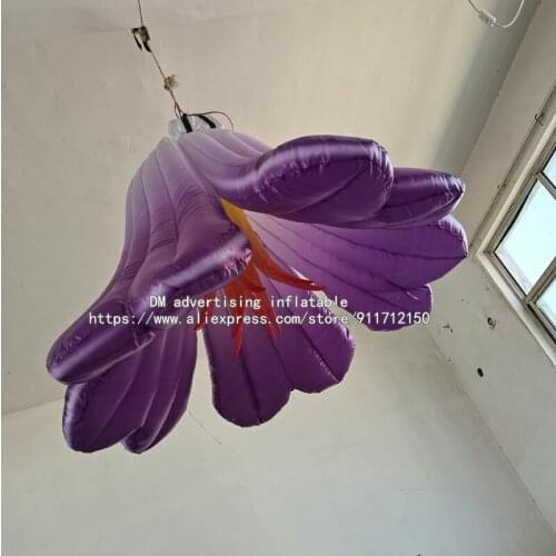 2m 5ft Giant inflatable flower morning glory for wedding decoration customized color