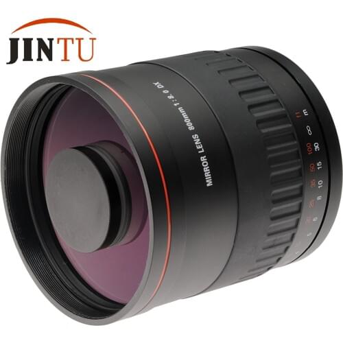 JINTU 900mm f/8.0 Mirror Telephoto Manual Focus Lens + T2 Adapter For Sony E NEX Camera A7 A7R A7RII A7RS A7II A6500