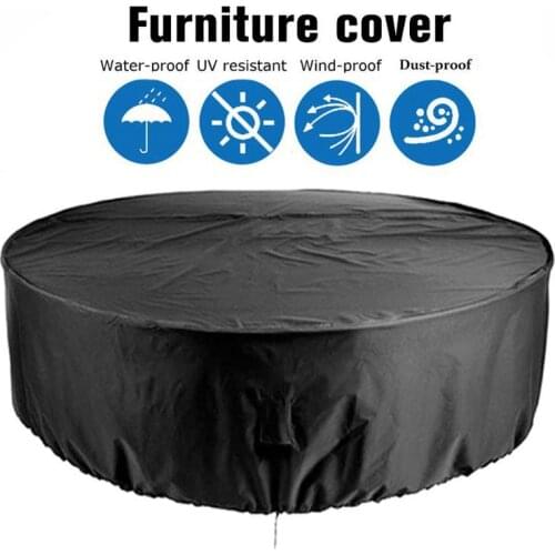 Round Outdoor Garden Furniture Cover Table Chair Set Waterproof Oxford for Table Sofa Protection Patio Dustproof Covers 5Size