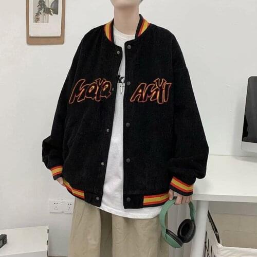 Baseball jacket mens Korean version of the trend 2021 new flight jacket loose tide port wind ins couple top