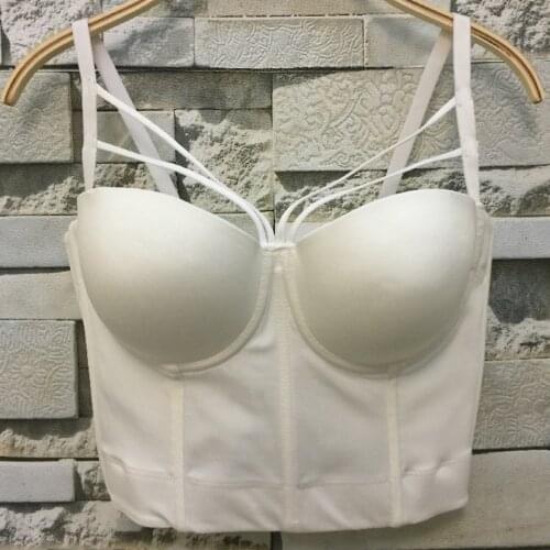 2020 New Sexy Bustiers Gothic Corset Top White Black Overbust Corsets Women Sexy Goth Steampunk Clothing Short Korse S-XL