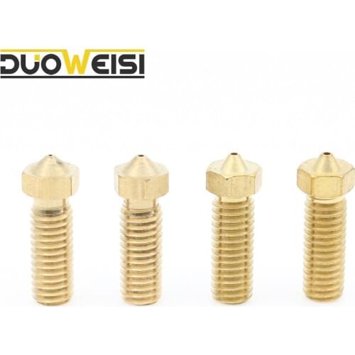 New Volcano 3D printer All metal brass E3D Lengthen extruder nozzle 0.4/0.6/0.8/1.0/1.2mm For 1.75/3mm supplies ,21mm length