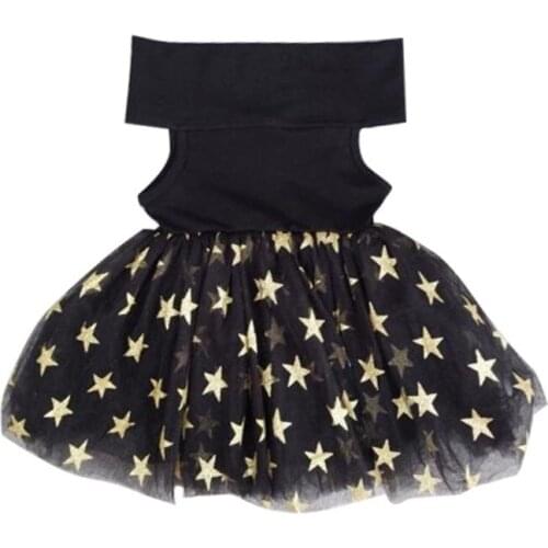 Baby Girls Dress Summer Casual Off-Shoulder Clothes Cotton Kids Toddler Mesh Sundress Girl Princess Dresses