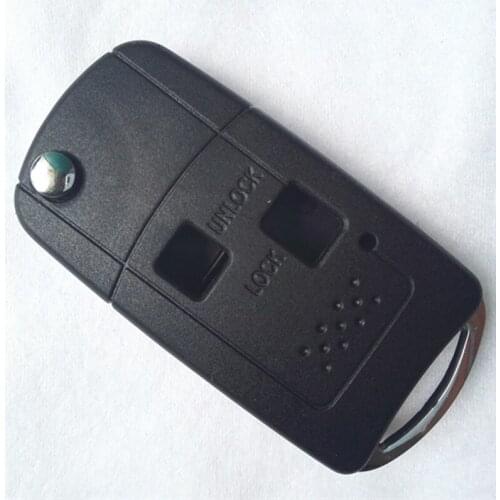 DAKATU for Toyota Land Cruiser FJ Modified Flip Folding Remote Car Key Shell Case Fob 2 Button With TOY43 Blade