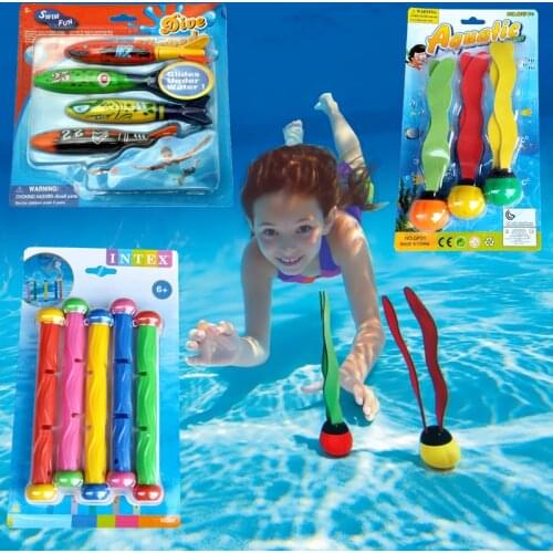 Retail Package 2018 New Summer Torpedo Rocket Throwing Toy Funny Swimming Pool Diving Game Toys Children Underwater Dive Toy #CS