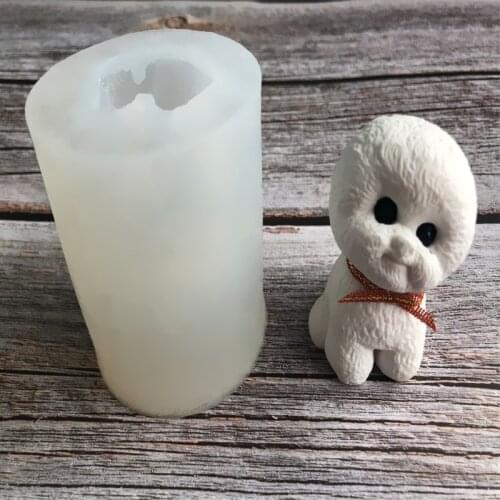 3D Cute Dog Fondant Cake Silicone Mold Mousse Chocolate Candy Molds Cookies Pastry Biscuits Mould Cake Decoration Baking Tools