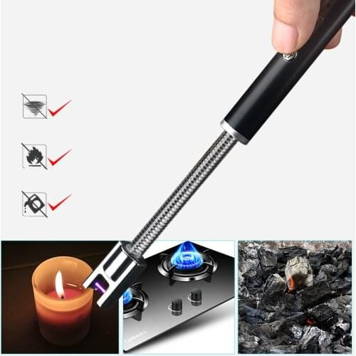 USB Arc Lighter Power Display Plasma Charging Lighter Men Gift Cigarette Accessories