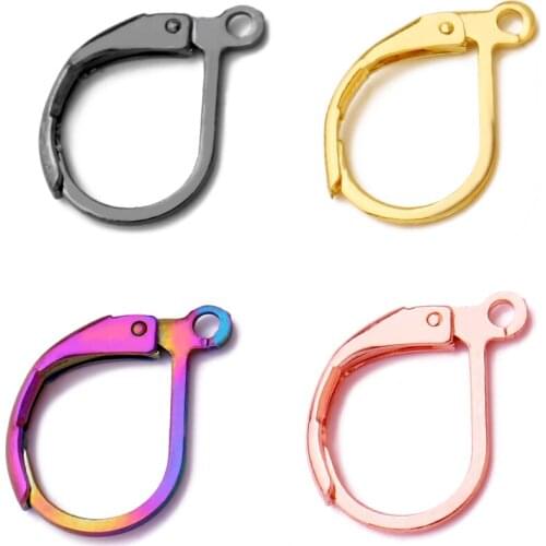 Colors Stainless Steel Hanging on Earrings DIY Beadings Findings Dangle Earring Hooks Leverback Earwire Fittings Components