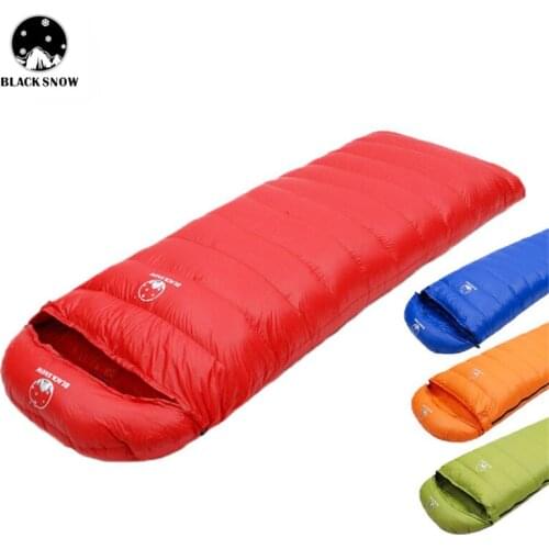 High-Quality Larger Size Envelope Style White Goose Down Filled Soft Adult Sleeping Bag Suitable for Cold Weather Thermal Quilt