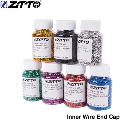 ZTTO 500pcs Inner Wire End Caps Brake Shifter Cable Tips Wire Aluminum alloy Cap Fits for Brake Shift Derailleur Crimps