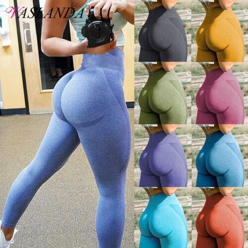 Women Leggings Workout Sport Pants Scrunch Butt Lifting Booty Tights High Waist Tummy Control Leggins Gym Fitness Leggings