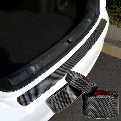 1 Pcs 1 Meter Car Sticker Threshold Bar Modification Pedal Decoration Strip Carbon Fiber Grain Bumper Door Border Bumper Sticker