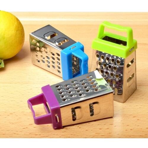 1Pcs High Quality Useful Mini 4 Sides Multifunction Handheld Grater Slicer for Fruit Vegetable Kitchen Tool(Random Color)