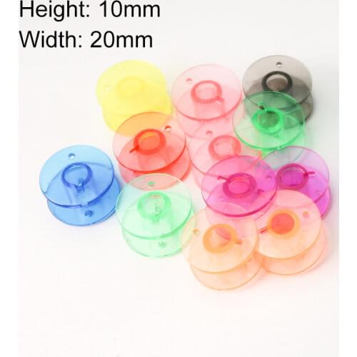 10PCS Colorful Empty Wire Bobbins Spools Round Ends Cord Ribbon Sewing Storing String White for Thread String Hand Craft Tools
