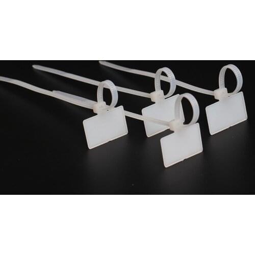 100PCS Sign cable tie cable marker tags tie cable sign self-locking label tie line with card buckle strength 3X100MM