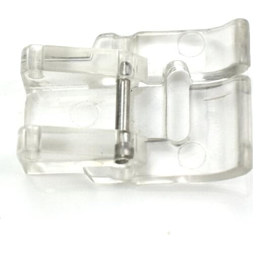 2PCS New Clear Plastic Household Sewing Machine Foot Inlaid Short Satin Pattern DIY Sewing Walking Foot for Sewing Machines