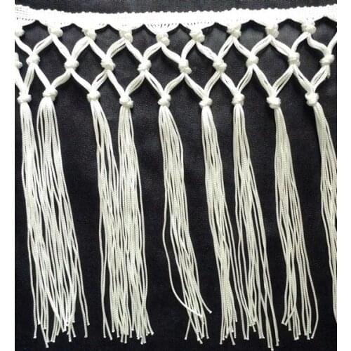 20cm long high quality trimming tassel, handmade knot rope fringe, stage costume decorative accessories,XERY-SY1109D